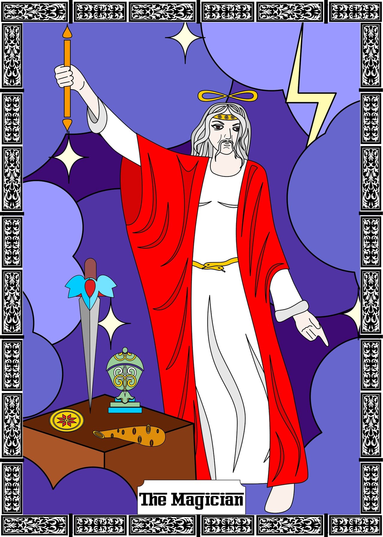 Pero por ejemplo si en la tirada sale el Mago al revés y habla de TI, no significa necesariamente que tú seas una persona así de fea, sino puede ser que has perdido la fe en ti y en tus grandes capacidades, que estás dudando de tus motivos, poderes o conocimientos y que debes salir de ese hoyo.