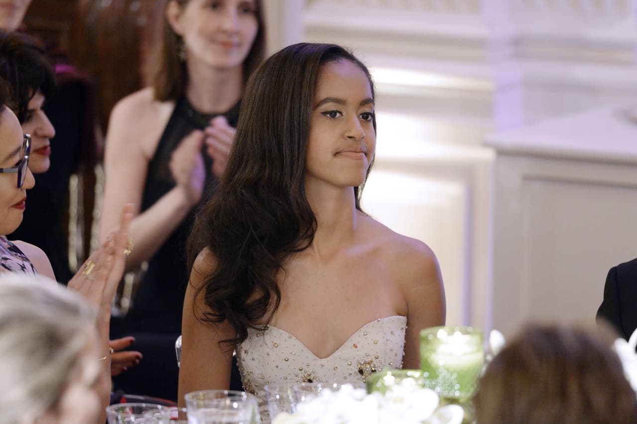Malia Obama en la cena de Estado en honor a Justin Trudeau, Primer Ministro de Canadá, el pasado marzo