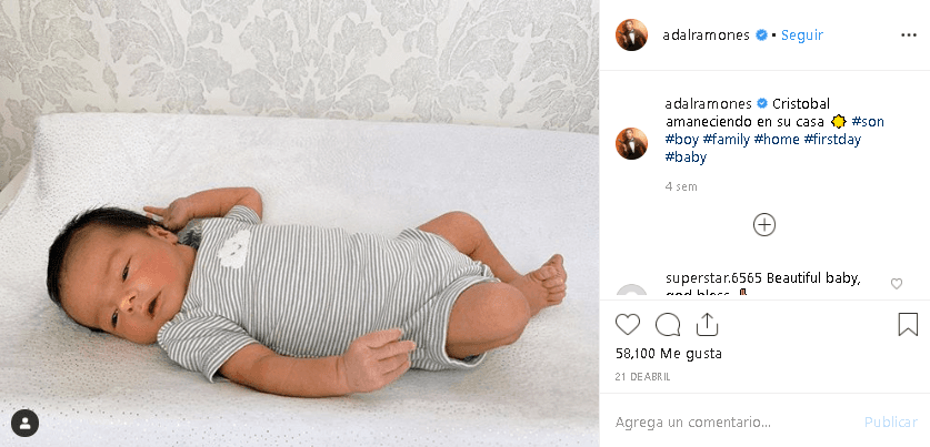 Más tarde, Adal 
<b><a href="https://www.instagram.com/p/BwXMaXiAH98/" target="_blank">publicó un video</a></b> en el que aparece Karla sosteniendo al bebé: "Mi esposa Karla de la Mora y nuestro hijo Cristóbal, en muy buen estado. De nuevo, gracias. ¡Dios ha cuidado de todo!”