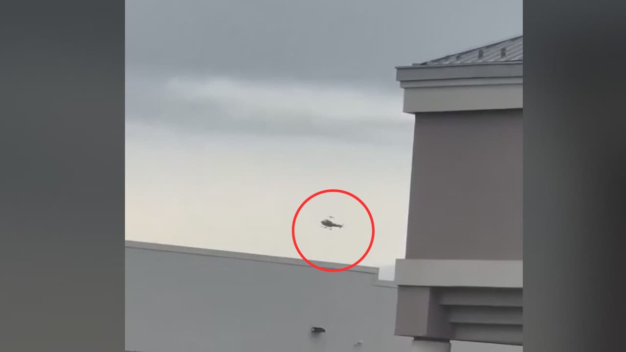 Captan en video cuando uno de los helicópteros gira sin control antes de estrellarse en Hammonton