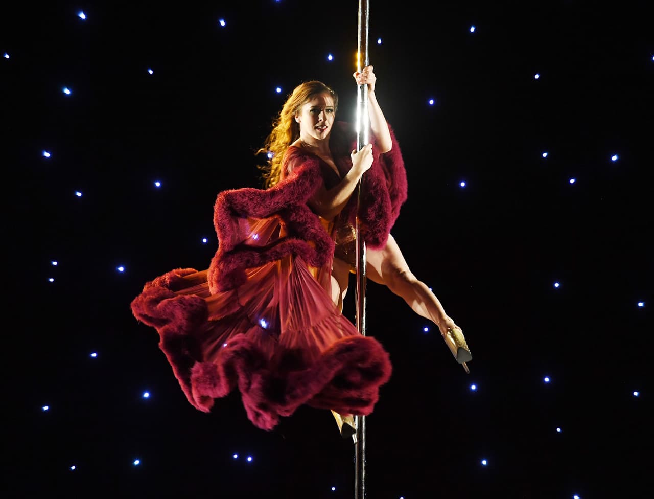 Tina Casper en su presentación de Los Ángeles.