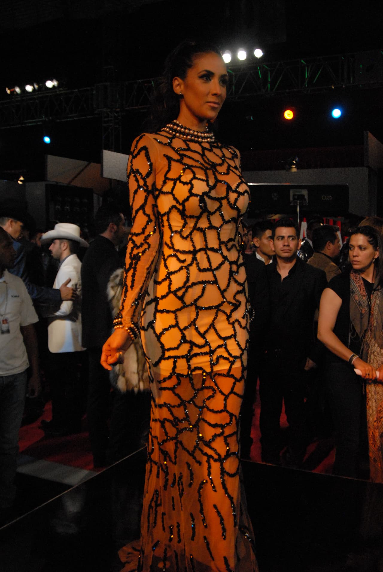 Eso sí, Cynthia no dejó de recibir piropos toda la noche.