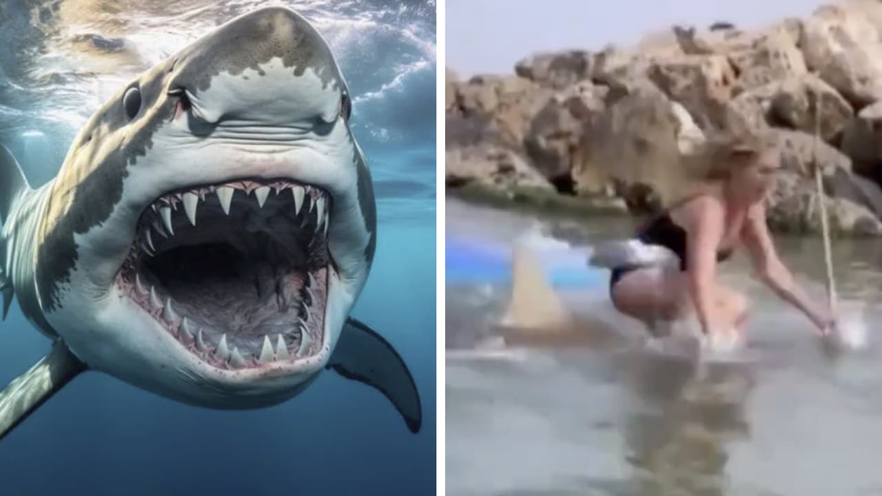 ¿Se la quería comer? Tiburón tira surfista de su tabla y el video impacta a Internet