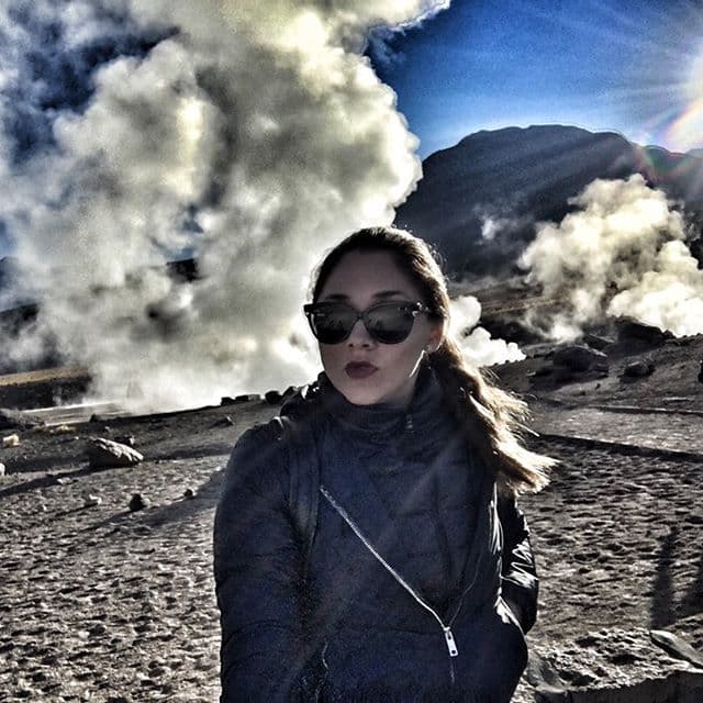 Mandó un besito desde el Geiser del Tatio.