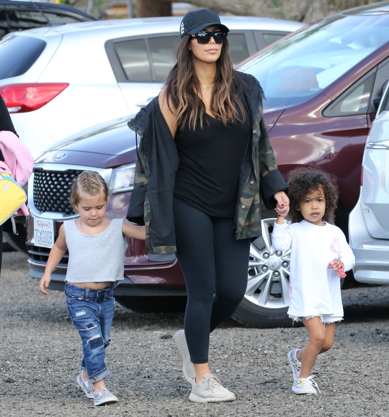 Kim Kardashian pasó una tarde muy divertida junto a Nori y Penélope.