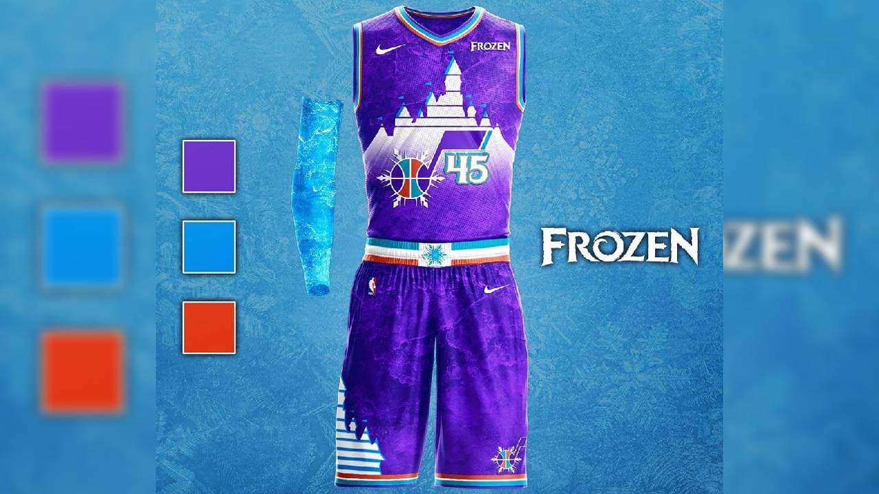 Los tonos fríos de 'Frozen' le vienen bien al cuadro del Utah Jazz en la propuesta de Mikey Halim.