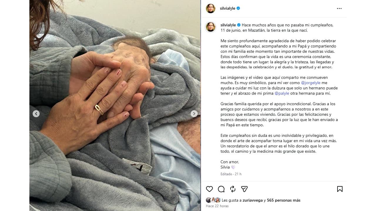 Silvia Lyle pasó su cumpleaños por última vez junto a su padre.