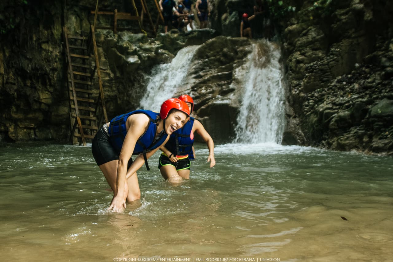 En 27 Charcos del río Damajagua en República Dominicana.