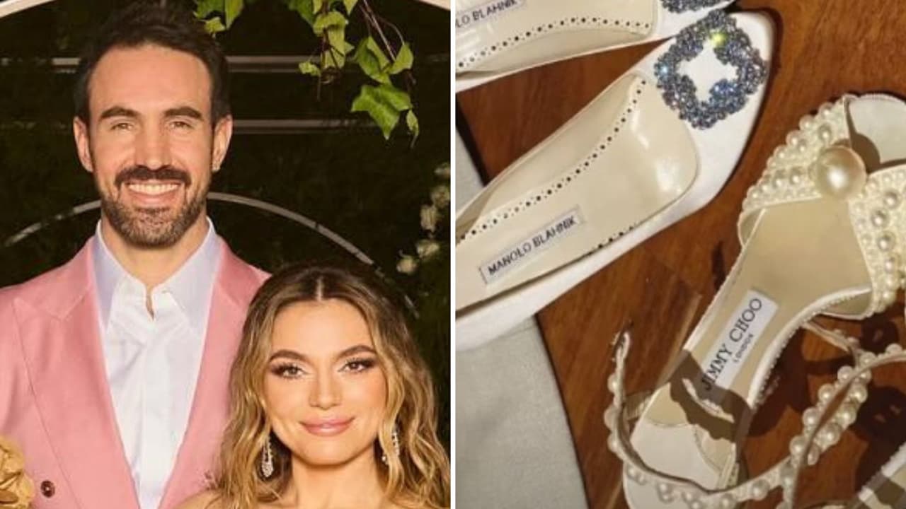 Sofía Castro utilizó cuatro pares de zapatos de lujo para su boda, ¡gastó más de 6 mil dólares!