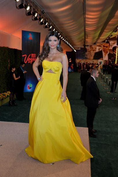 Chiquinquirá Delgado fue de las mejores vestidas de la alfombra con un vestido amarillo corte princesa.