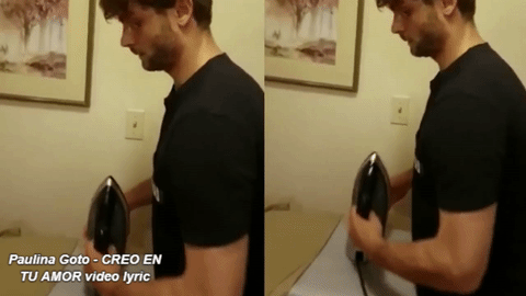 Durante el video, Paulina dejó ver detalles íntimos de la pareja, como cuando Pancheri tiene que planchar sus camisas.