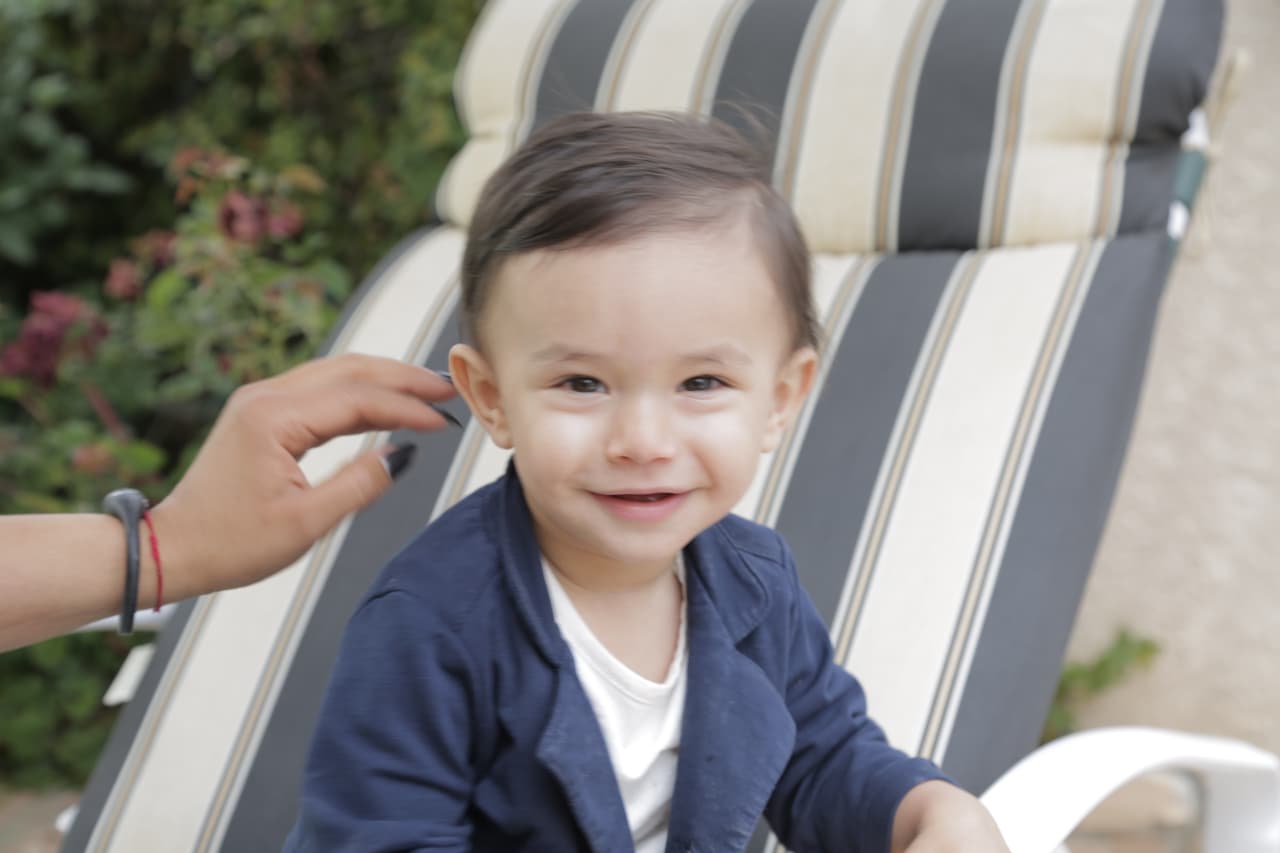 Baby Luca es un niño muy feliz.