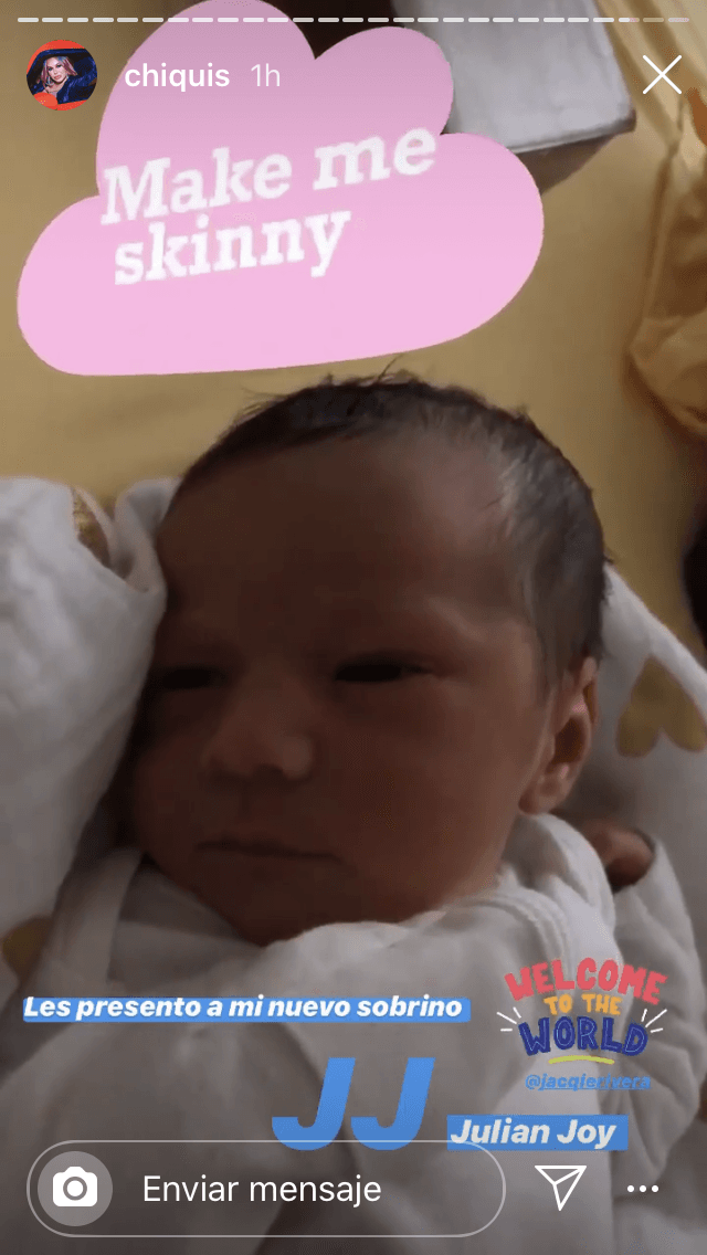 La llegada del niño la calificaron
<b><a href="https://www.univision.com/famosos/hazme-flaco-la-curiosa-peticion-del-bebe-de-jacqie-rivera-a-su-famosa-tia-chiquis-fotos" target="_blank"> como un "milagro" </a></b>de Dios.