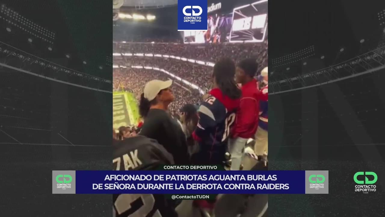 ¡Ejemplar! Fan de Patriots no se deja provocar de fanática de Raiders