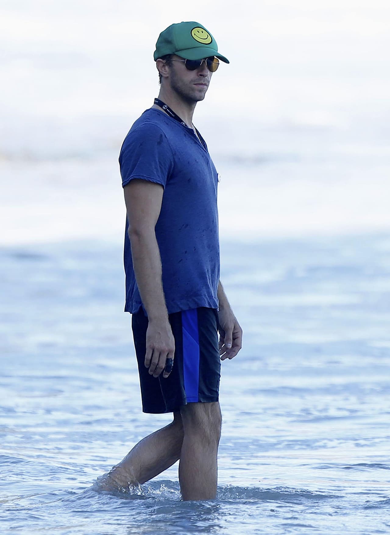 Por momentos el vocalista de 'Cold Play' lucía bastante pensativo.