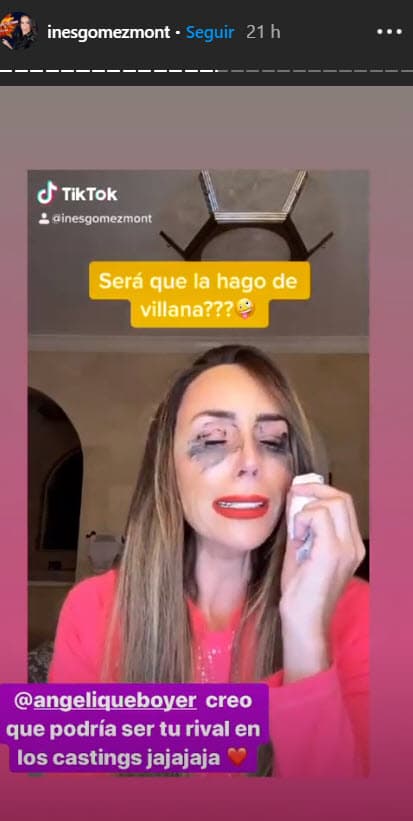 Recientemente la presentadora escogió una escena de la telenovela 'Teresa' y le mandó un mensaje a Angelique Boyer: "Creo que podría ser tu rival en los castings".
<br>
