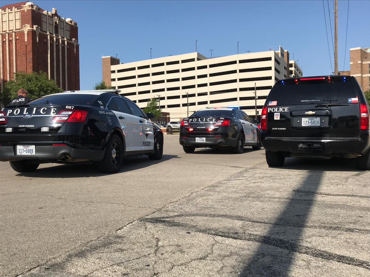 Una gran cantidad de policías participaron en el simulacro.