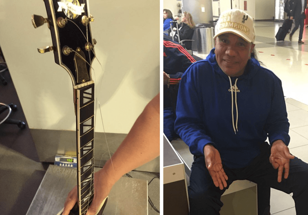 Bronco recibió una guitarra rota después de un vuelo y Aeroméxico no dio respuesta