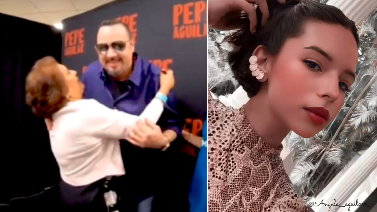 “¡Mi amor!”: una mujer sorprende a Pepe Aguilar con tremendo abrazo y Ángela reacciona
