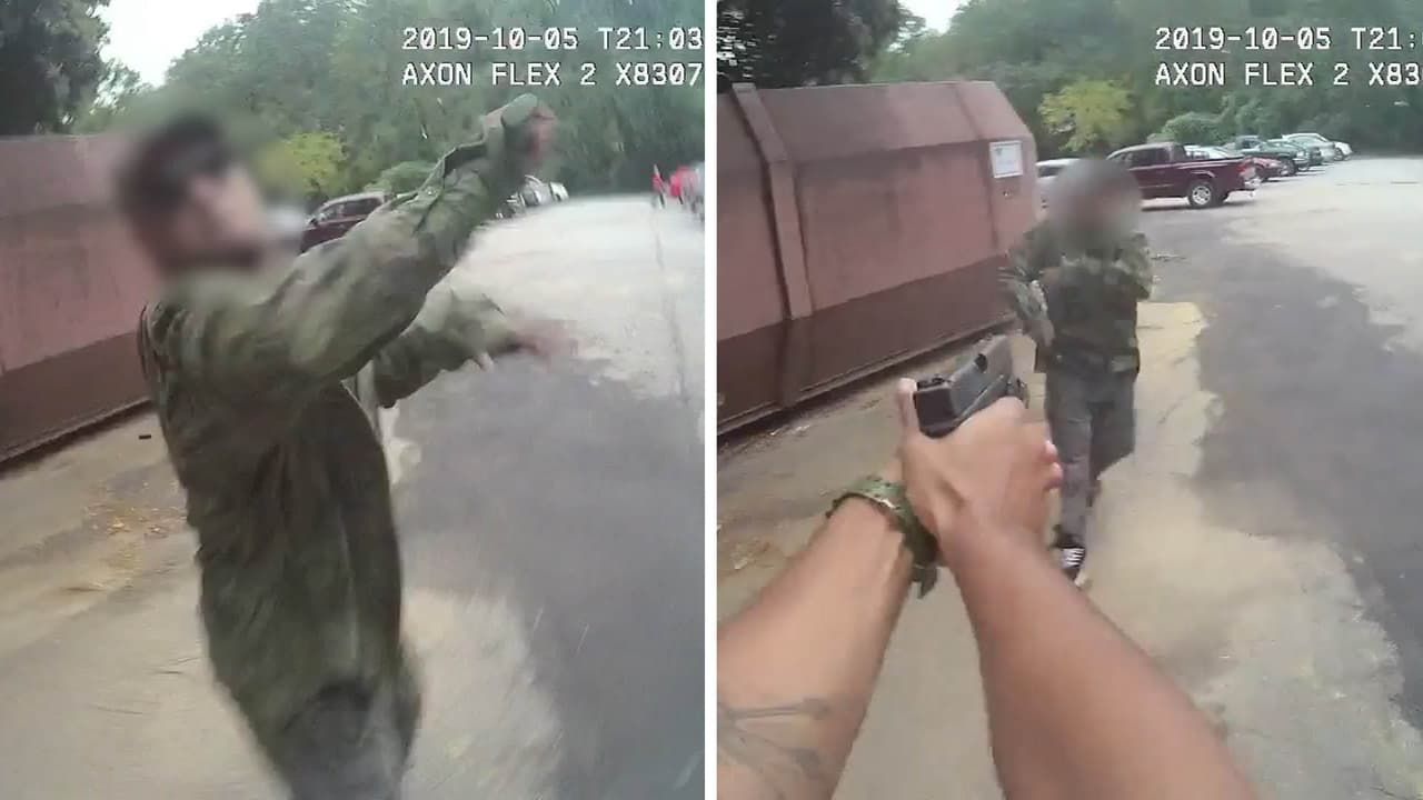 En video: Policía dispara a hispano que lo atacó con un machete