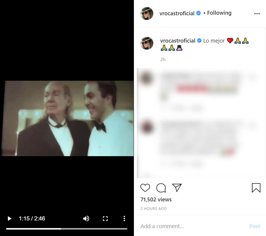 Además, compartió un video en Instagram donde su hijo 
<b>Cristian, 'El Loco' Valdés y José José aparecen</b>, el cual se transmitió en 2011 como introducción a los conciertos de 'El Gallito Feliz' para la gira 'Viva el príncipe tour'.
<br>