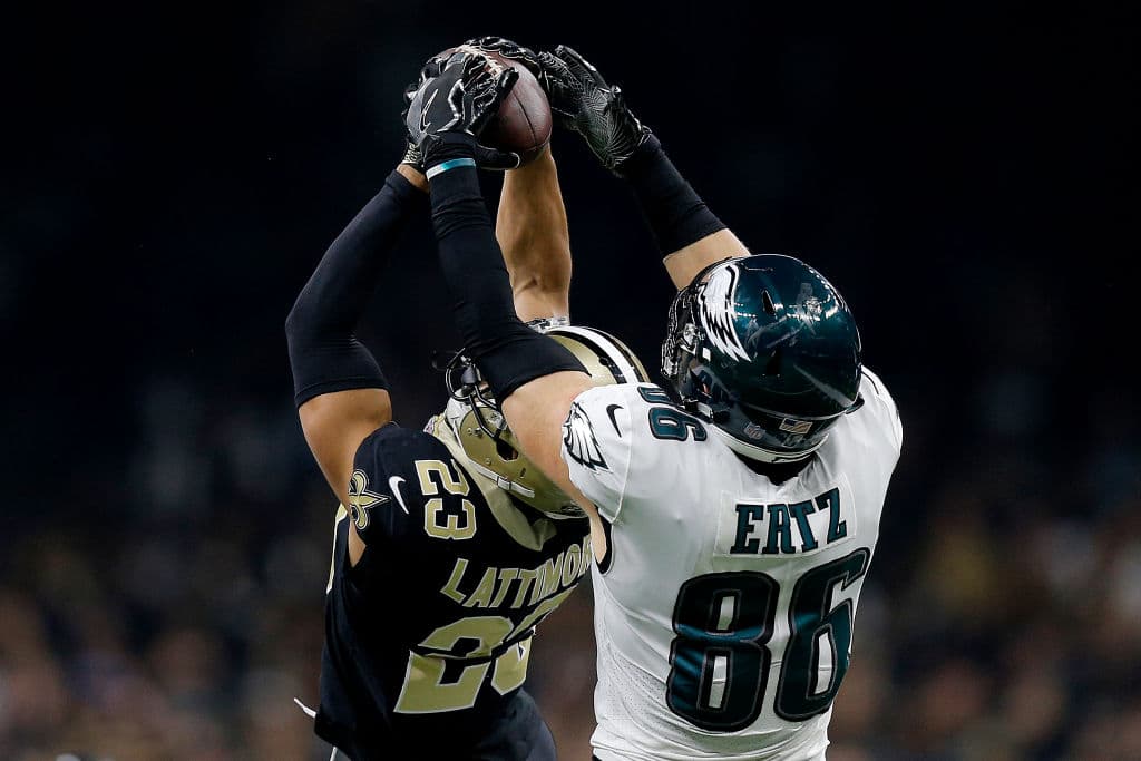 Esta intercepción de Marshon Lattimore fue la tercera de la temporada para él y la segunda en 2018-19 en contra de los Eagles. Sumaría otra, clave para el triunfo, y son tres ante Philadelphia.