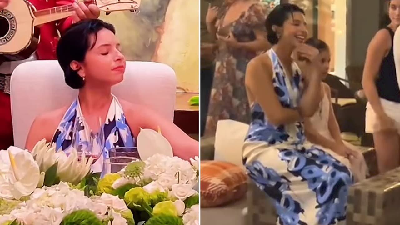 Ángela Aguilar usó lujoso vestido en la fiesta de su papá: esto cuesta