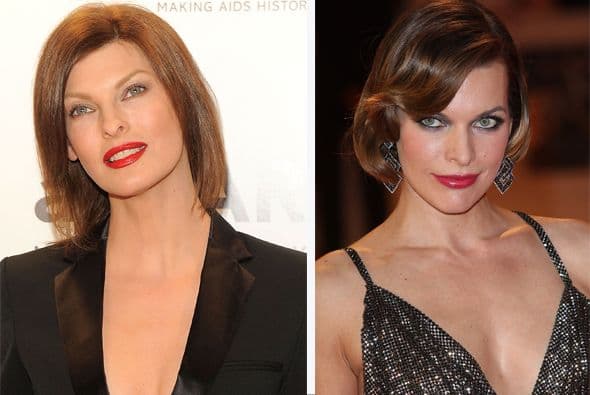 No estas viendo doble, se trata de Linda Evangelista y Milla Jovovich.