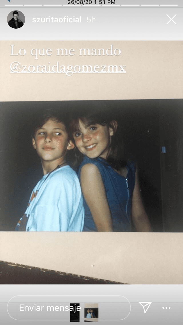 Su compañero la recibió y escribió: "Lo que me mandó Zoraida Gómez", puso en sus historias. 
<br>