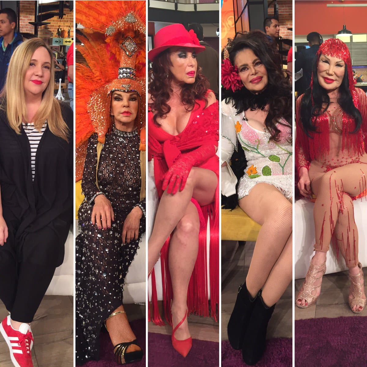 María José Cuevas, directora del documental 'Bellas de Noche', nos visitó acompañada de Wanda Seux, Princesa Yamal, Rossy Mendoza y Lyn May.