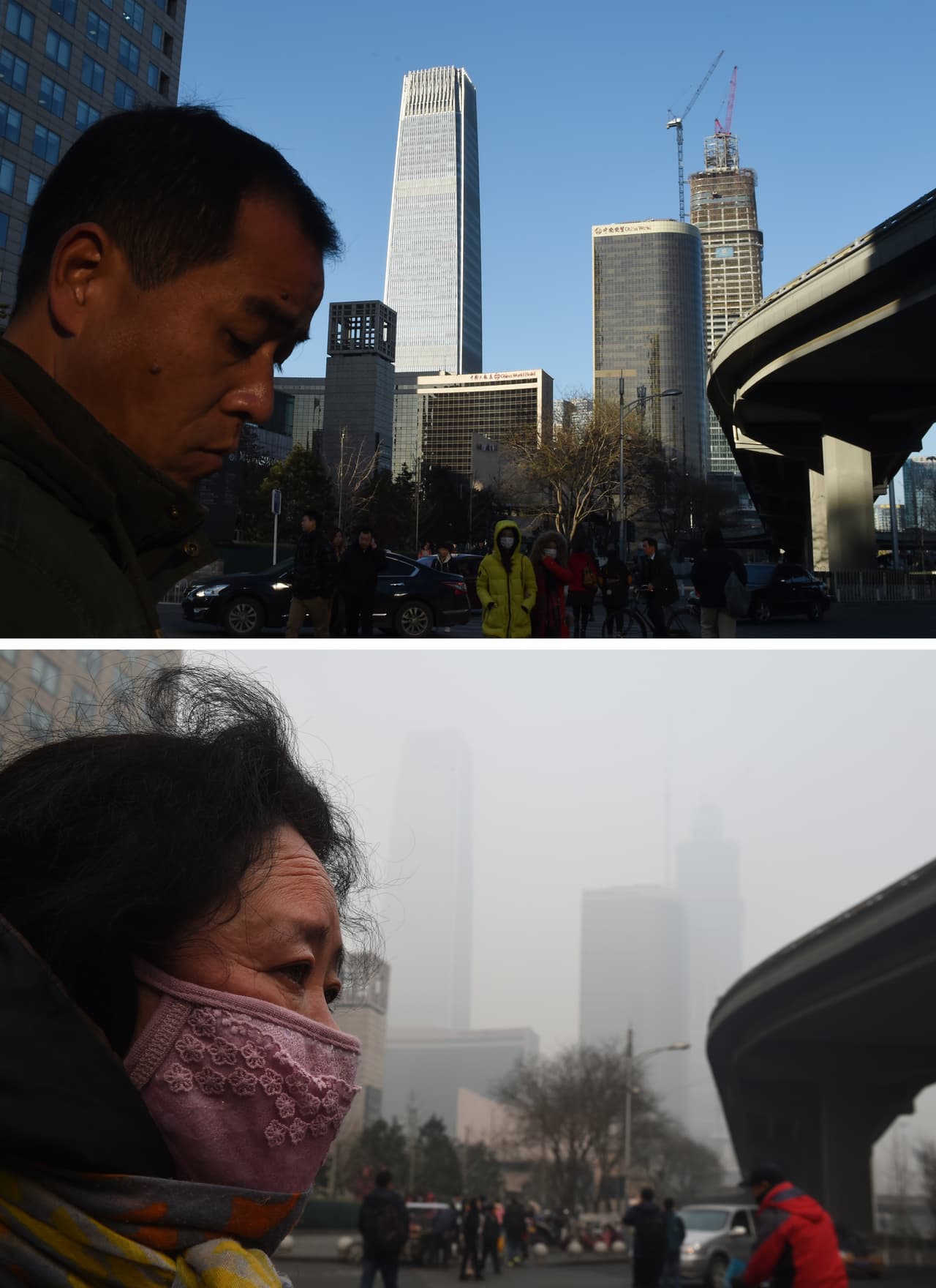 Una comparación del nivel de contaminación