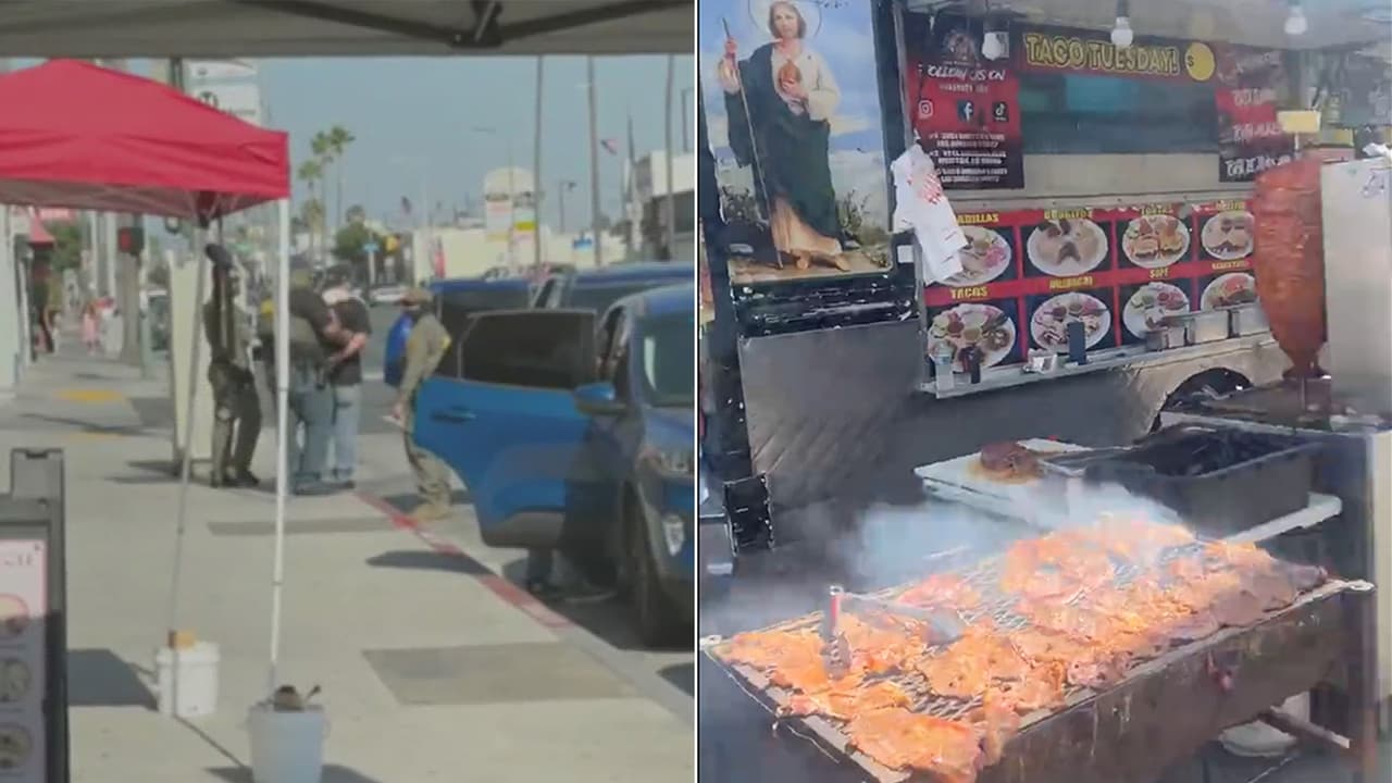 “ICE está secuestrando taqueros”: Denuncian operativo migratorio en camión de tacos al este de Los Ángeles
