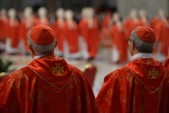 "Les exhorto (a los cardenales) a comportarse de manera digna, con toda humildad, mansedumbre y paciencia, soportándose recíprocamente con amor, tratando de conservar la unidad del espíritu a través del vínculo de la paz".