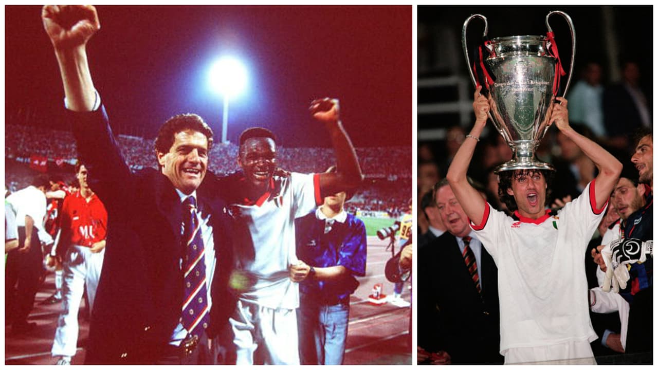 Sin embargo, el Barça alcanzó la final de la Champions de 1994 para caer apaleado 4-0 ante el Milán de Fabio Capello (capitaneado por Paolo Maldini por la ausencia de Franco Baresi). Los italianos jugaban 4-4-2.