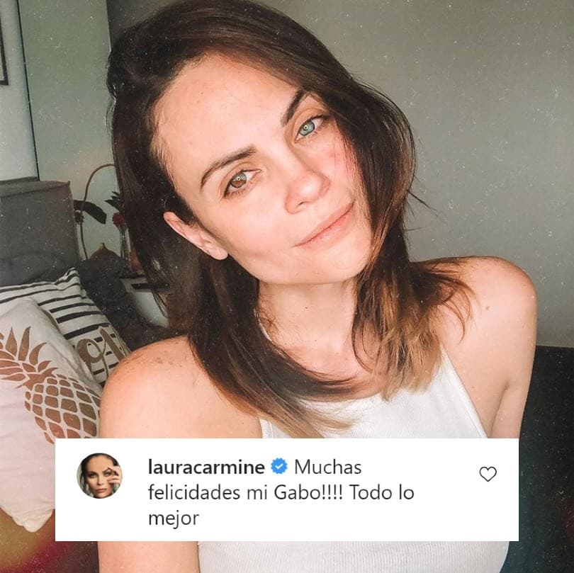 <b>Laura Carmine</b> fue otra de las actrices que trabajó con ellos en 'Vino el amor', pero solo comentó en el Instagram de Gabriel.