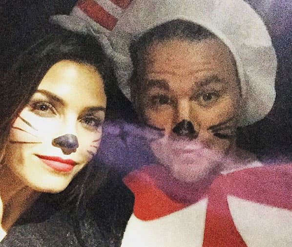 Channing Tatum y Jenna Dewan, como 'Cat in the Hat' de Dr. Seuss.