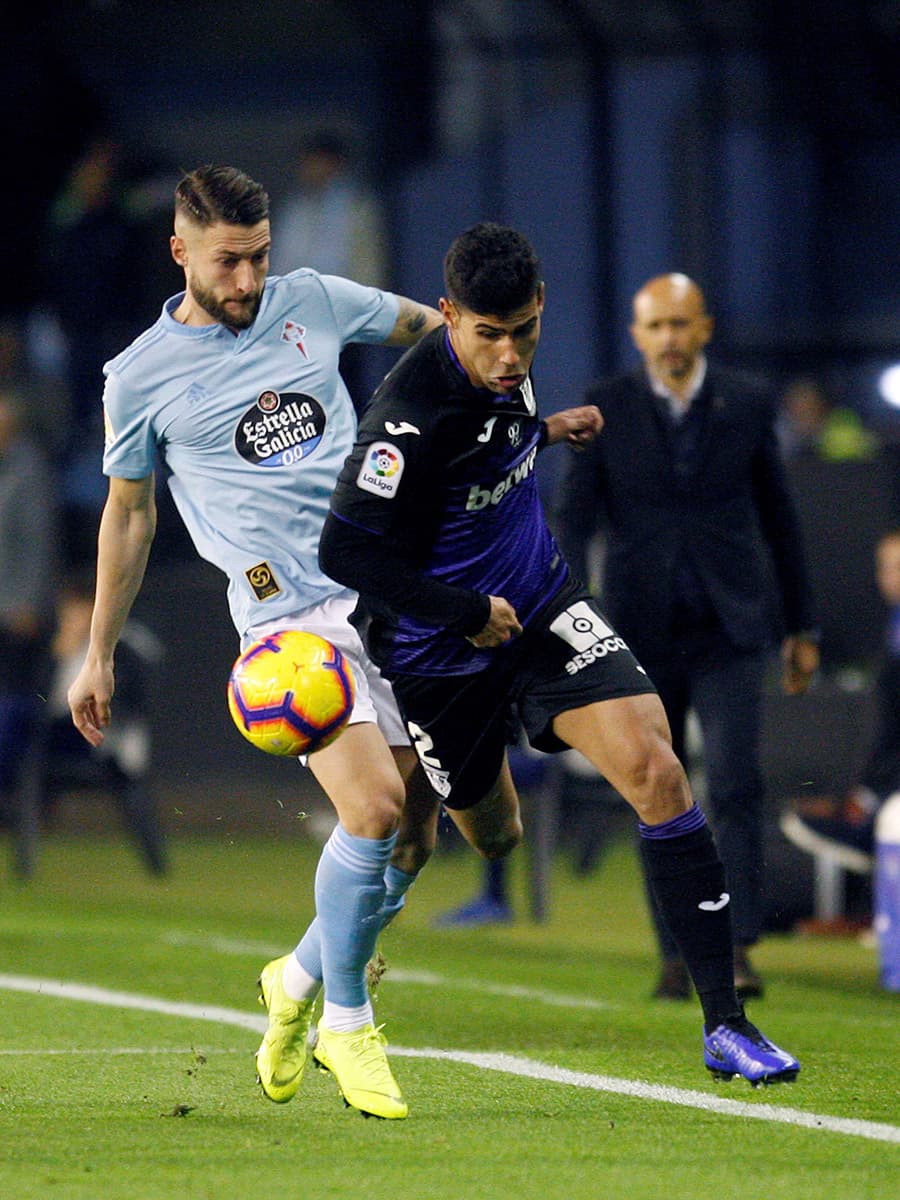 Leganés no tuvo las mejores opciones del partido gracias al impecable trabajo de la defensa del Celta de Vigo.