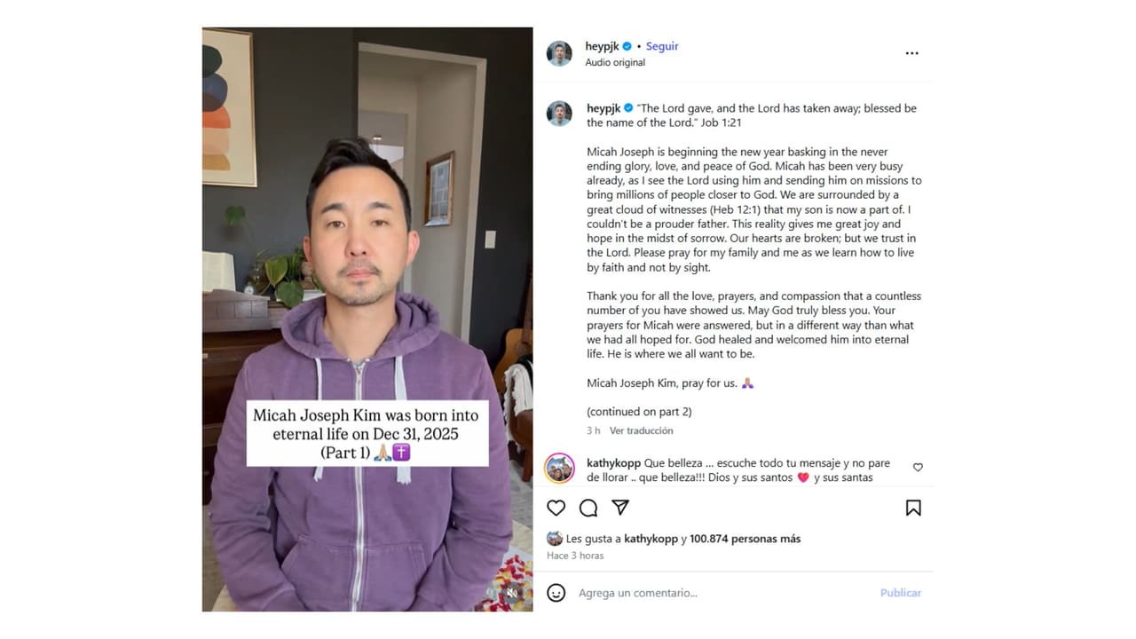 Así informó el 'influencer' la muerte de su hijo.