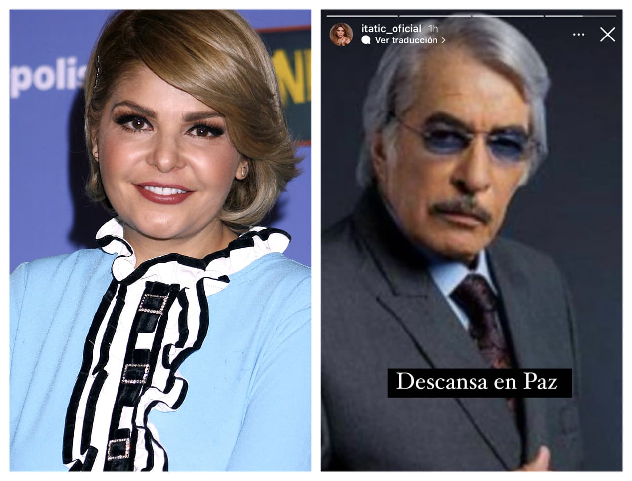 Con este retrato, 
<b>Itatí Cantoral </b>dio el pésame.