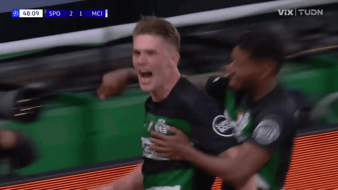 Penal enfermo de Gyökeres y el Sporting ya golea al Manchester City