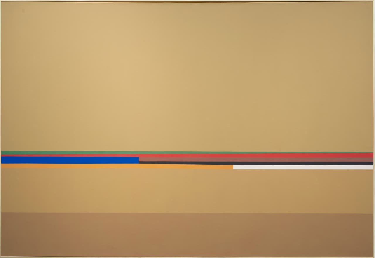 <b>Mercedes Pardo</b>
<br>
<i>Venezuela</i>
<br>Atardecer, 1980
<br>Sicardi Ayers Bacino
<br>Pintura: acrílico sobre lienzo
<br>Tamaño: 43.3 × 63.0 pulgadas
<br>Miami Beach Convention Center | G1