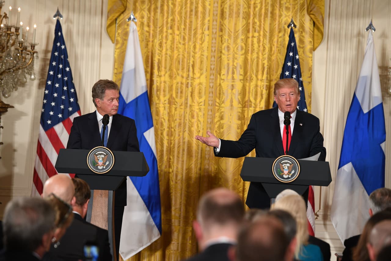 Finlandia, comercio con México y narcotráfico: las tres mentiras de Trump en una conferencia de prensa