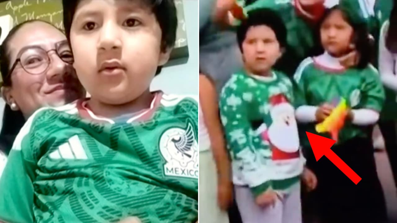 Niño que se hizo famoso por usar suéter navideño para apoyar a selección mexicana aclara su ‘outfit’