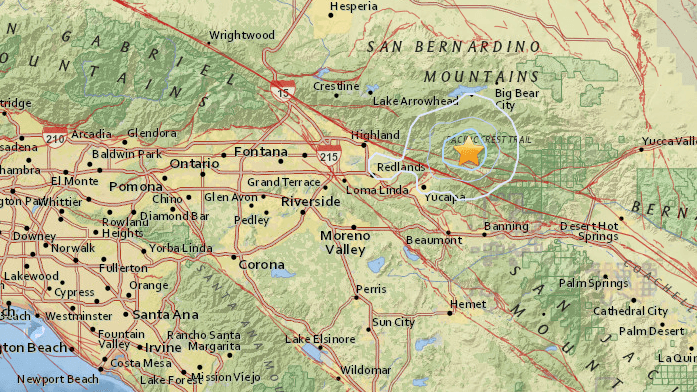 Un temblor de 3.1 grados sacude el condado de San Bernardino