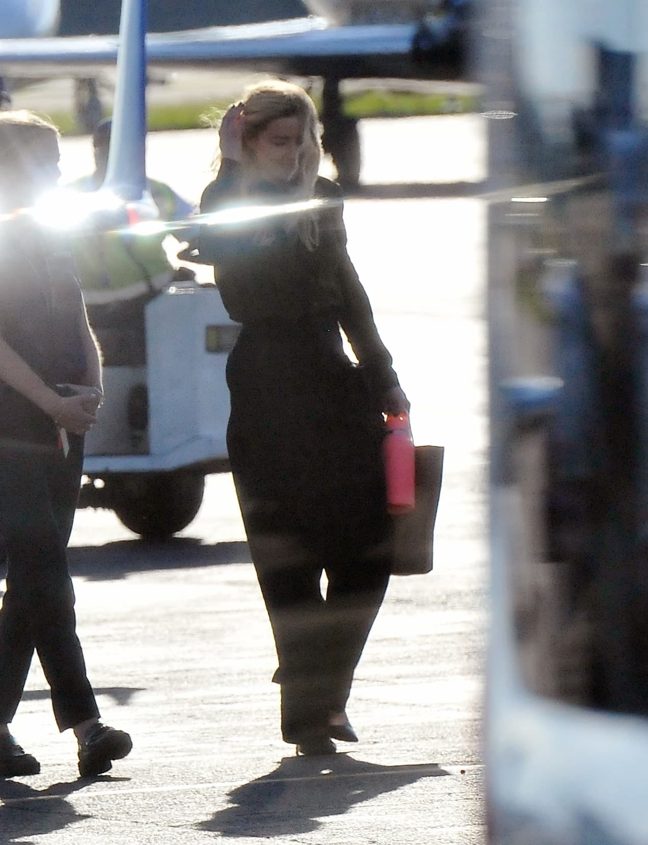 En algunas de las imágenes se mostró relajada.
<br>