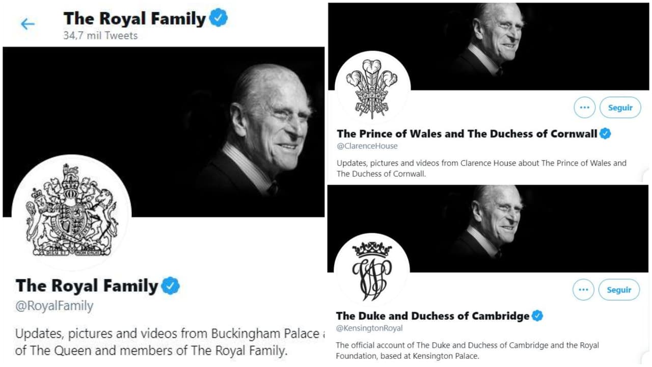 Los miembros de la realeza inglesa colocaron la foto del duque en sus respectivos perfiles de Twitter y sus escudos de armas.