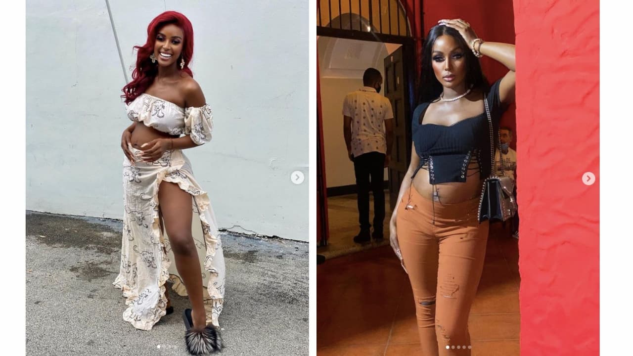 Amara también ha optado por mostrar su ‘baby bump’ con prendas cortas como tops, que combina con faldas y pantalones.