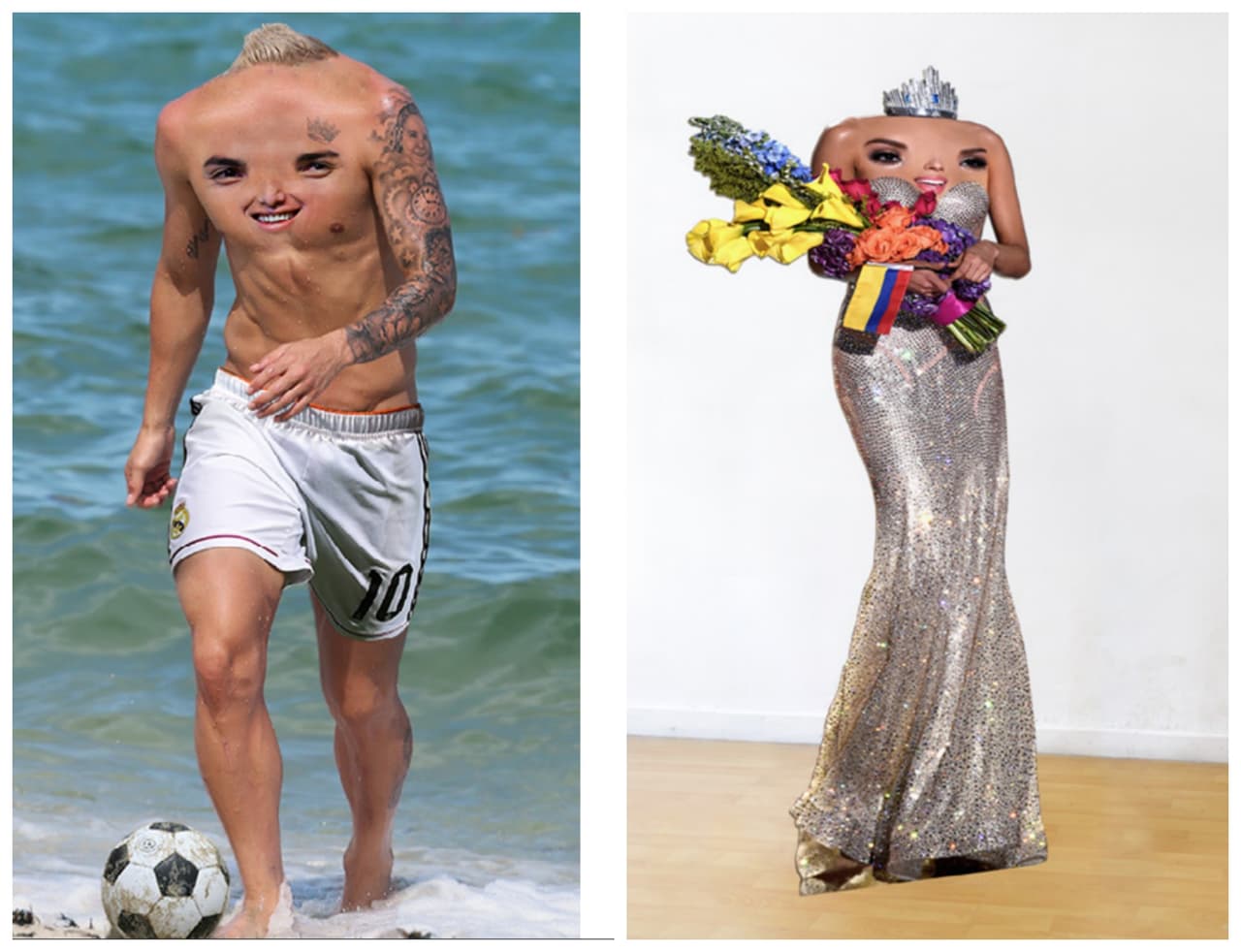 James Rodríguez y la reina Ariadna Gutiérrez en la serie 'Ewaipanoma' de Juan Peláez.