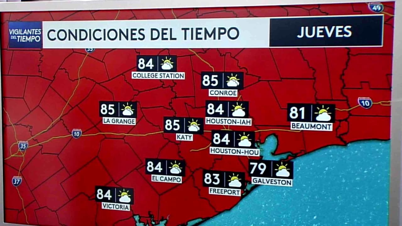 Pronóstico del tiempo hoy en Houston: Ambiente húmedo y cálido; el termómetro alcanzará 84 °F
