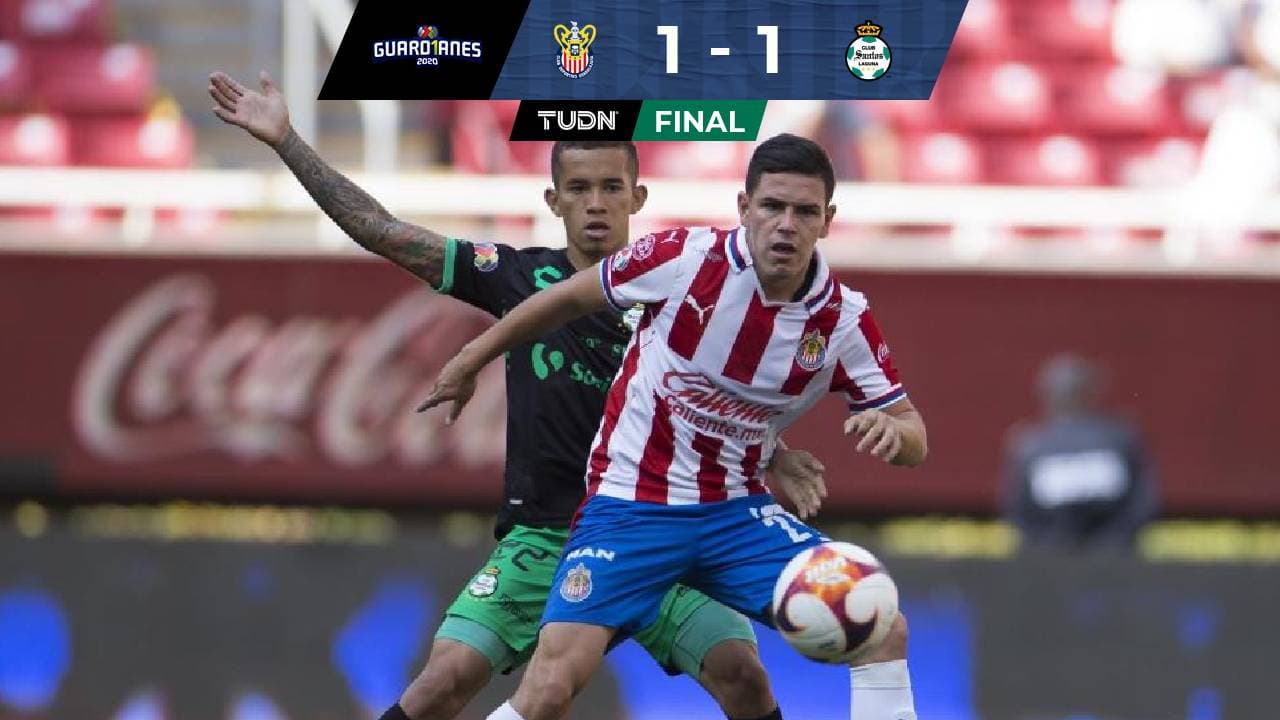 Chivas mejoró al final y logró empate en casa ante Santos